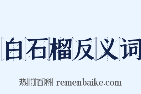 白石榴反义词是什么意思的图片